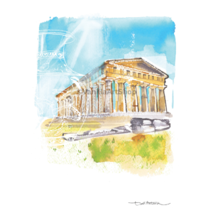 Ancient Roman Temple in Paestum